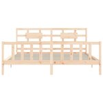 vidaXL Cadre de lit avec tête de lit 200x200 cm bois massif