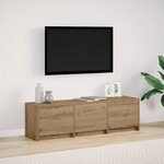 vidaXL Meuble TV chêne artisanal 140 x 34 x 40 cm Bois d'ingénierie