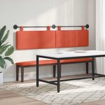 vidaXL Tête de lit suspendue Rouge orange Tissu en velours côtelé