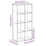 vidaXL Étagère séparatrice de pièce vieux bois 69 5x29x137 5 cm
