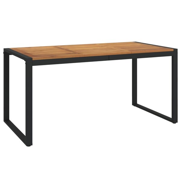 vidaXL Table de jardin et pieds en forme de U 160x80x75 cm bois acacia