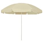 vidaXL Parasol de plage jaune sable 240 cm