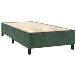 vidaXL Sommier à lattes de lit avec matelas LED Vert foncé 100x200 cm