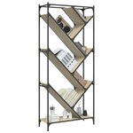 vidaXL Bibliothèque chêne sonoma 79x30x180 cm bois ingénierie et métal