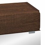 vidaXL Amoire de salle de bain avec miroir avec porte TULUM Chêne brun