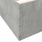 vidaXL Cadre de lit gris béton 135x190 cm bois d'ingénierie