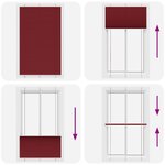 vidaXL Store plissé rouge bordeaux 115x200 cm largeur du tissu 114 4cm