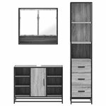 vidaXL Ensemble de meubles de salle de bain 3 Pièces sonoma gris