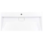 vidaXL Lavabo 100x46x11 cm Fonte minérale/marbre Blanc
