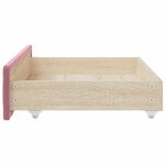 vidaXL Tiroirs de lit 2 Pièces rose bois d'ingénierie et velours