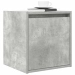 vidaXL Tables de chevet murales 2 Pièces gris béton 38x34x40 cm