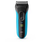 Braun rasoir électrique series 3 proskin 3040s wet & dry rechargeable - bleu