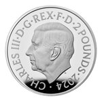 Pièce de monnaie 2 Pounds Royaume-Uni 2024 1 once argent BE – Année du Dragon