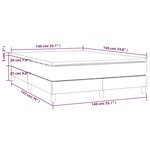 vidaXL Sommier à lattes de lit avec matelas Noir 140x190 cm Tissu