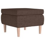vidaXL Tabouret avec pieds en bois Marron Tissu
