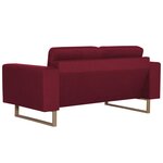 vidaXL Ensemble de canapé 2 Pièces Tissu Rouge bordeaux
