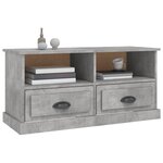 vidaXL Meuble TV gris béton 93x35 5x45 cm bois d'ingénierie