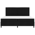 vidaXL Lit à ressorts avec matelas Noir 200 x 200 cm tissu