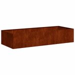 vidaXL Jardinière rouillé 200x80x40 cm acier inoxydable