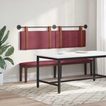 vidaXL Tête de lit suspendue Bordeaux PU antique