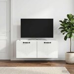 vidaXL Meuble TV mural Blanc 78 5 x 31 x 30 cm Bois d'ingénierie