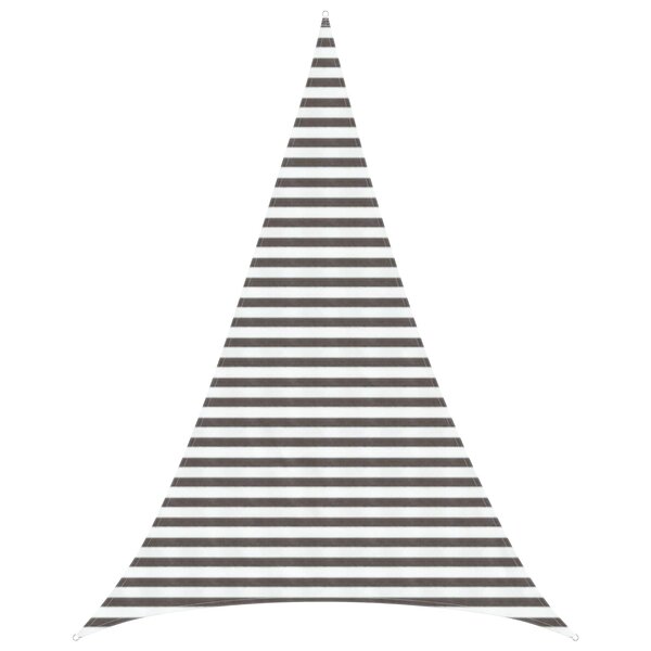 vidaXL Voile d'ombre 4 x 5 x 5 m HDPE Triangulaire Gris clair et blanc