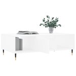 vidaXL Table basse blanc 104x60x35 cm bois d'ingénierie