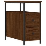 vidaXL Tables de chevet 2Pièces chêne marron 30x60x60cm bois d'ingénierie