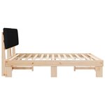 vidaXL Cadre de lit avec tête de lit rembourrée Noir 180 x 200 cm