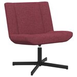 vidaXL Chaise pivotante Bordeaux 63 x 75 x 76 cm tissu