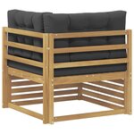 vidaXL Canapé d'angle extérieur Bois d'Acacia Massif Blanc
