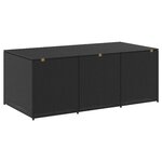 vidaXL Boîte de rangement de jardin Résine tressée 180x90x70 cm Noir
