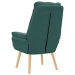 vidaXL Fauteuil relaxant Vert foncé 69 x 74 x 93 cm tissu