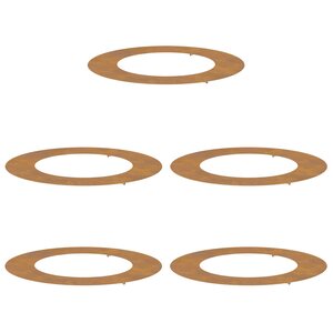 vidaXL adapté pour anneaux d'arbre plats 5 Pièces Marron Ø50 / 80 cm