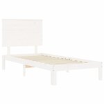 vidaXL Cadre de lit sans matelas blanc 100x200 cm bois de pin massif