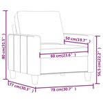 vidaXL Fauteuil Crème 60 cm Similicuir