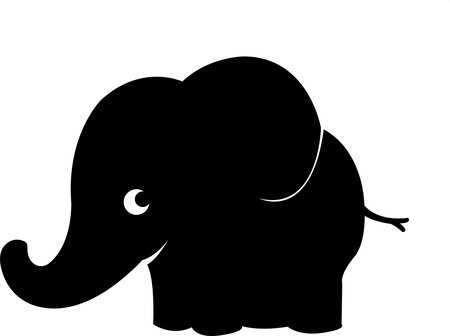 Sticker géant en ardoise elephant 80 x 58 cm 1 pièce