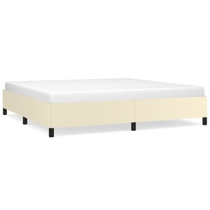 vidaXL Cadre de lit sans matelas crème 200x200 cm similicuir