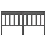 vidaXL Tête de lit Gris 186x4x100 cm Bois massif de pin