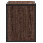 vidaXL Meuble TV chêne brun 60x31x39 5 cm bois d'ingénierie et métal