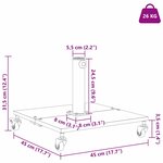 vidaXL Socles de parasol d'extérieur Bois foncé 45 x 45 x 31.5 cm