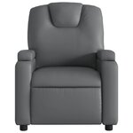 vidaXL Fauteuil inclinable gris similicuir
