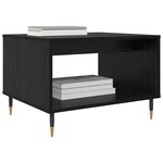 vidaXL Table basse Chêne noir 60 x 50 x 40 cm Bois d'ingénierie