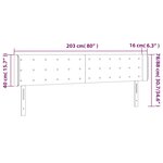 vidaXL Tête de lit à LED Rose 203x16x78/88 cm Velours
