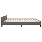 vidaXL Cadre de lit avec tête de lit sans matelas gris 180x200 cm