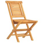 vidaXL Chaises de jardin pliantes lot de 2 47x63x90cm bois massif teck