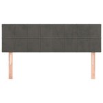 vidaXL Têtes de lit 2 Pièces Gris foncé 72x5x78/88 cm Velours