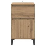 vidaXL Cabinet de chevet avec tiroir Chêne artisanal 40 x 35 x 70 cm