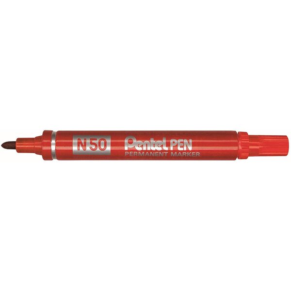 Marqueur permanent N50 Pointe Ogive 2 mm Rouge PENTEL