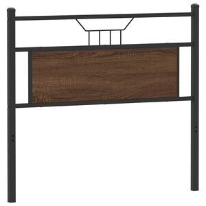 vidaXL Tête de lit de remplacement chêne marron 100 cm bois d'ingénierie et acier